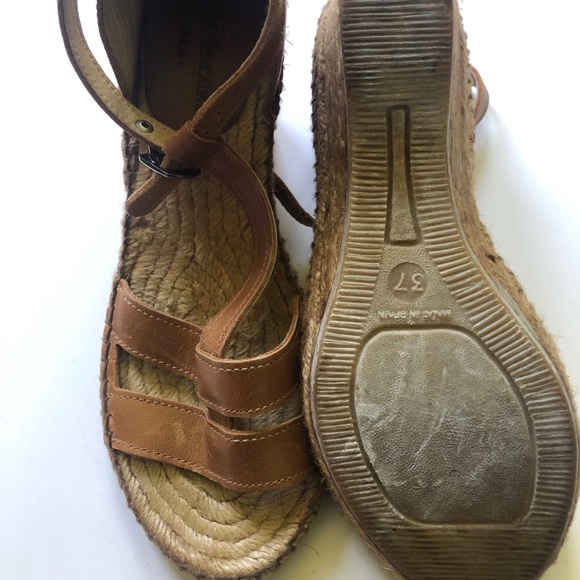 [Laurent Mercadal] Tan Wedge Sandals Sz 7 (EU 37) - Picture 4 of 4